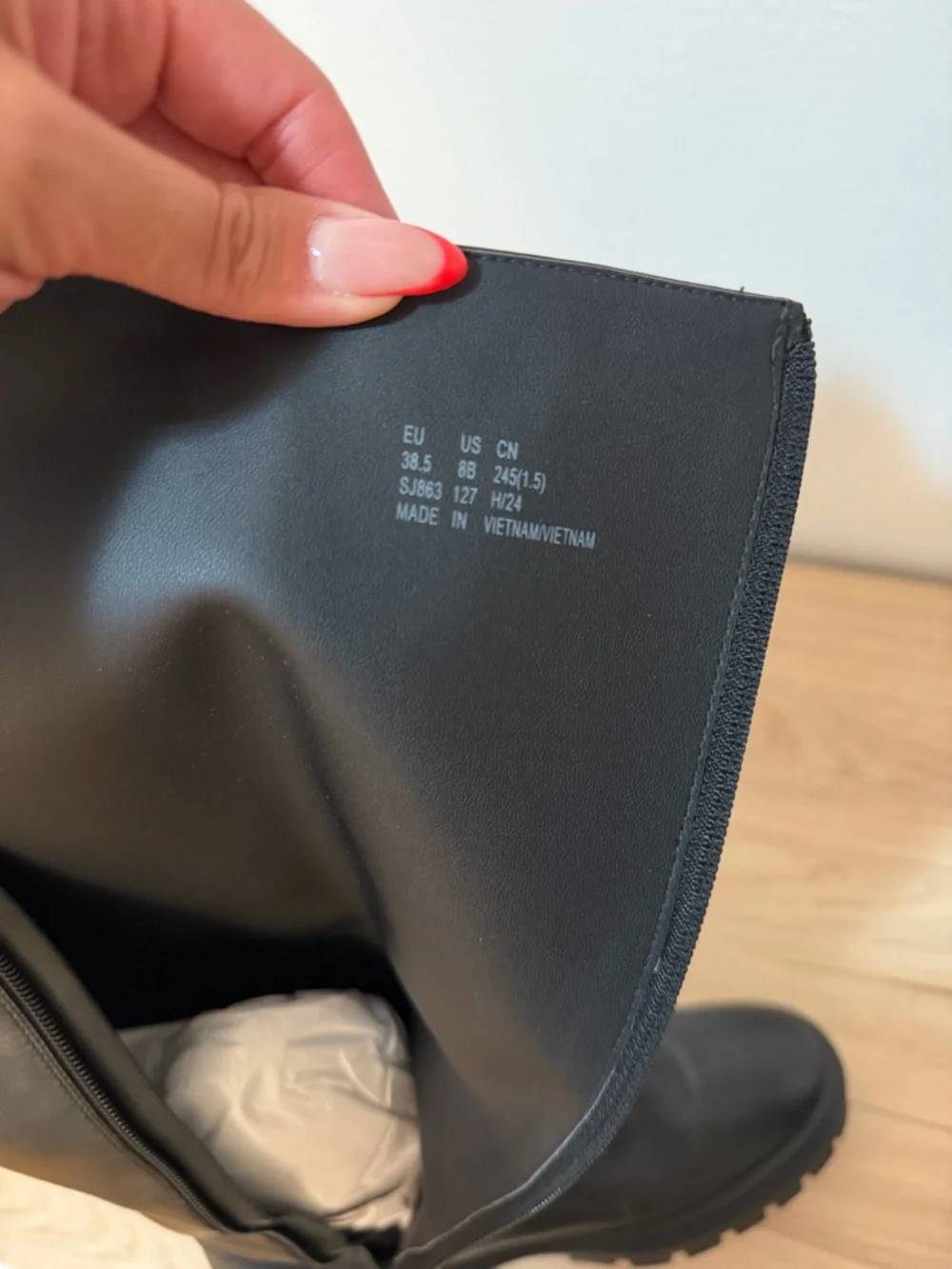 Stuart Weitzman Black Over-the-Knee Lug Sole Boots